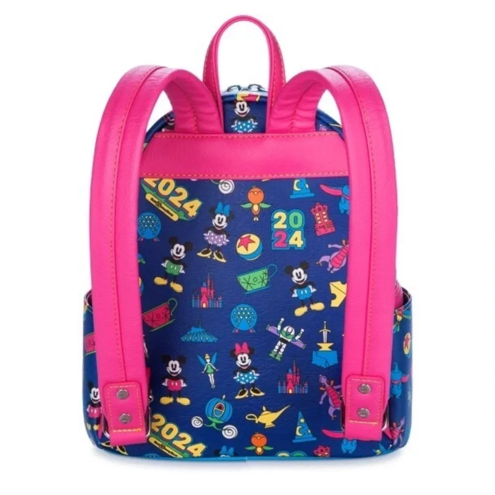 2024 Disney Parks Loungefly Dated Figment Orange Bird Mickey Epcot Mini Backpack